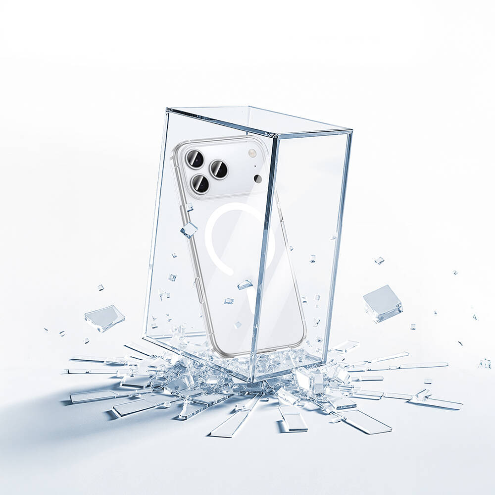 Apple iPhone 17 Pro Kılıf M-safe Şarj Özellikli Benks Crystal Serisi Şeffaf Kapak - 10