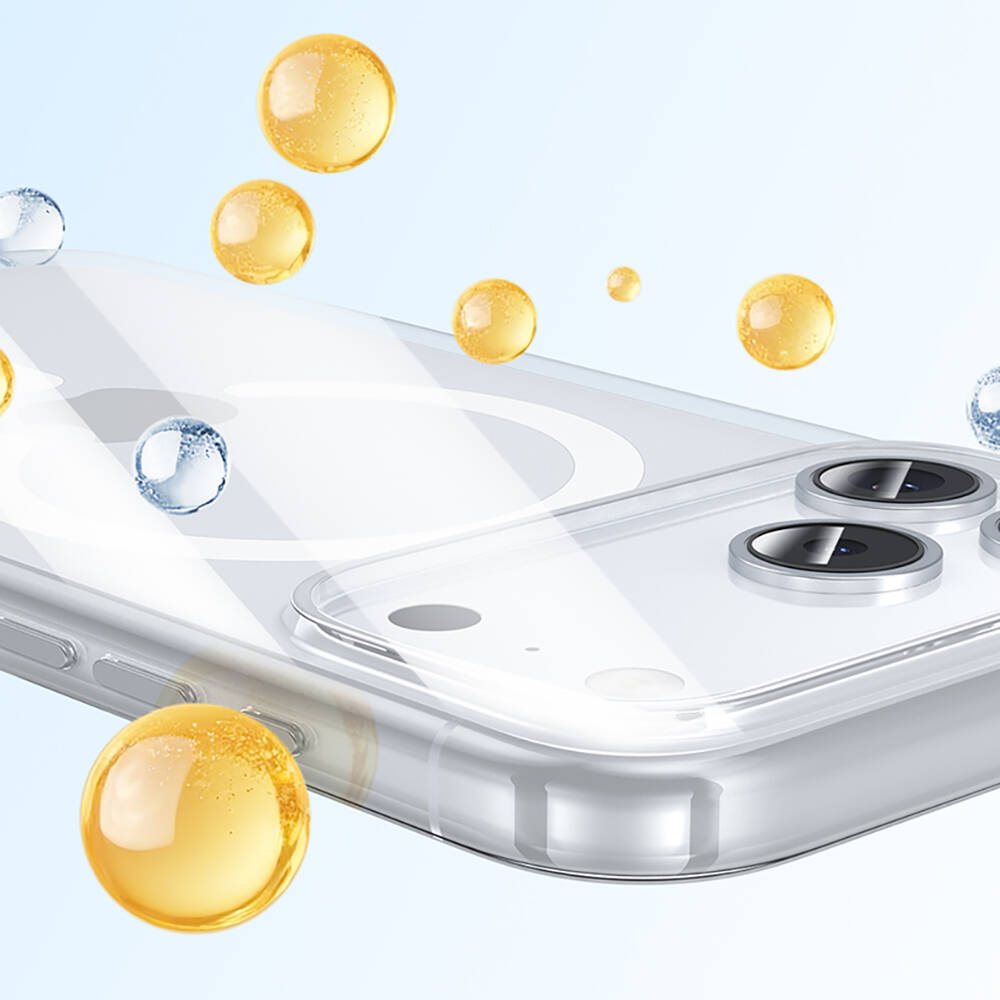 Apple iPhone 17 Pro Kılıf M-safe Şarj Özellikli Benks Crystal Serisi Şeffaf Kapak - 12