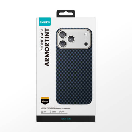 Apple iPhone 17 Pro Kılıf M-safe Şarj Özellikli Benks Yeni Seri ArmorTint ArmorAir Kevlar Karbon Kapak - 14