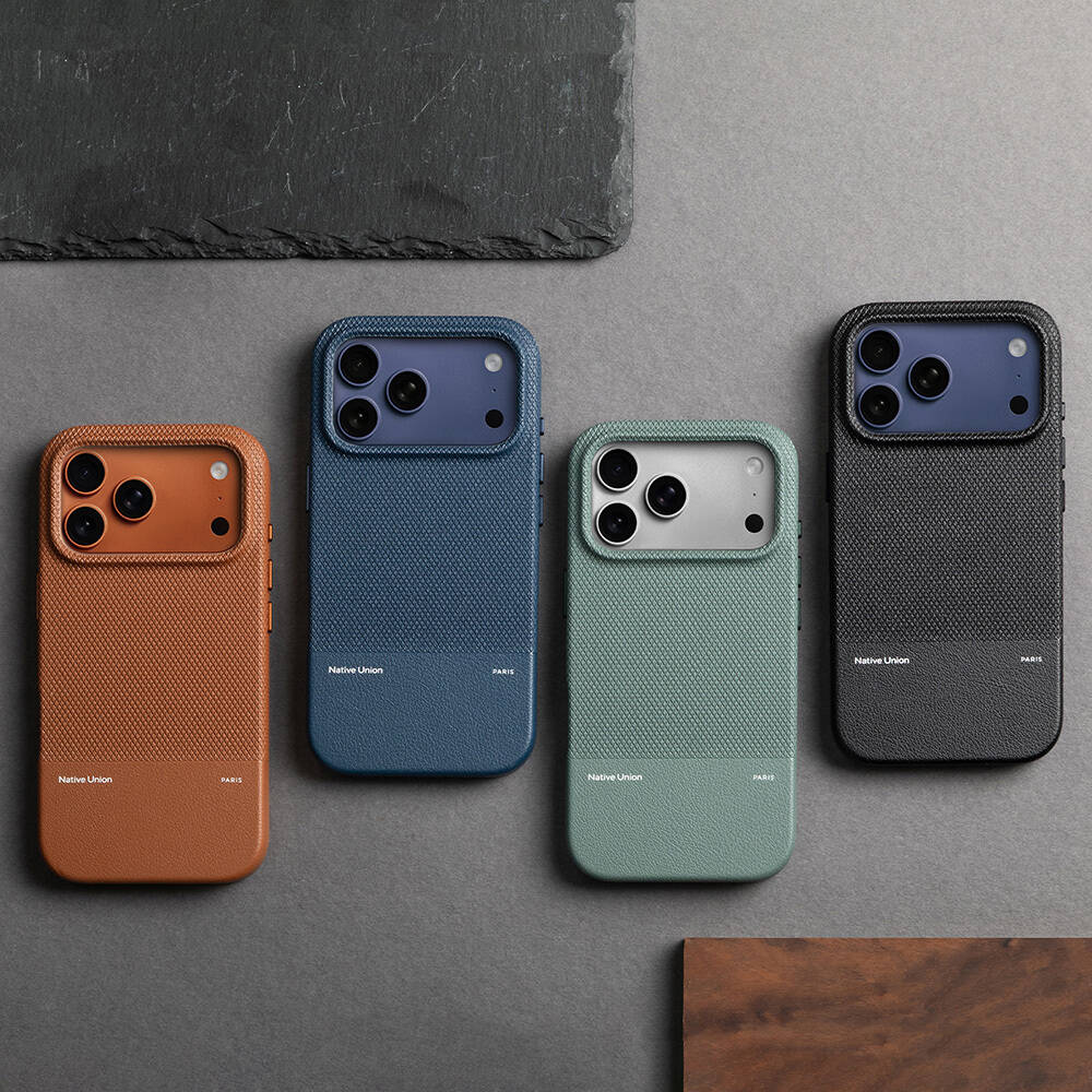 Apple iPhone 17 Pro Kılıf M-safe Şarj Özellikli Deri Dokulu Native Union RE Classic Serisi Kapak - 37