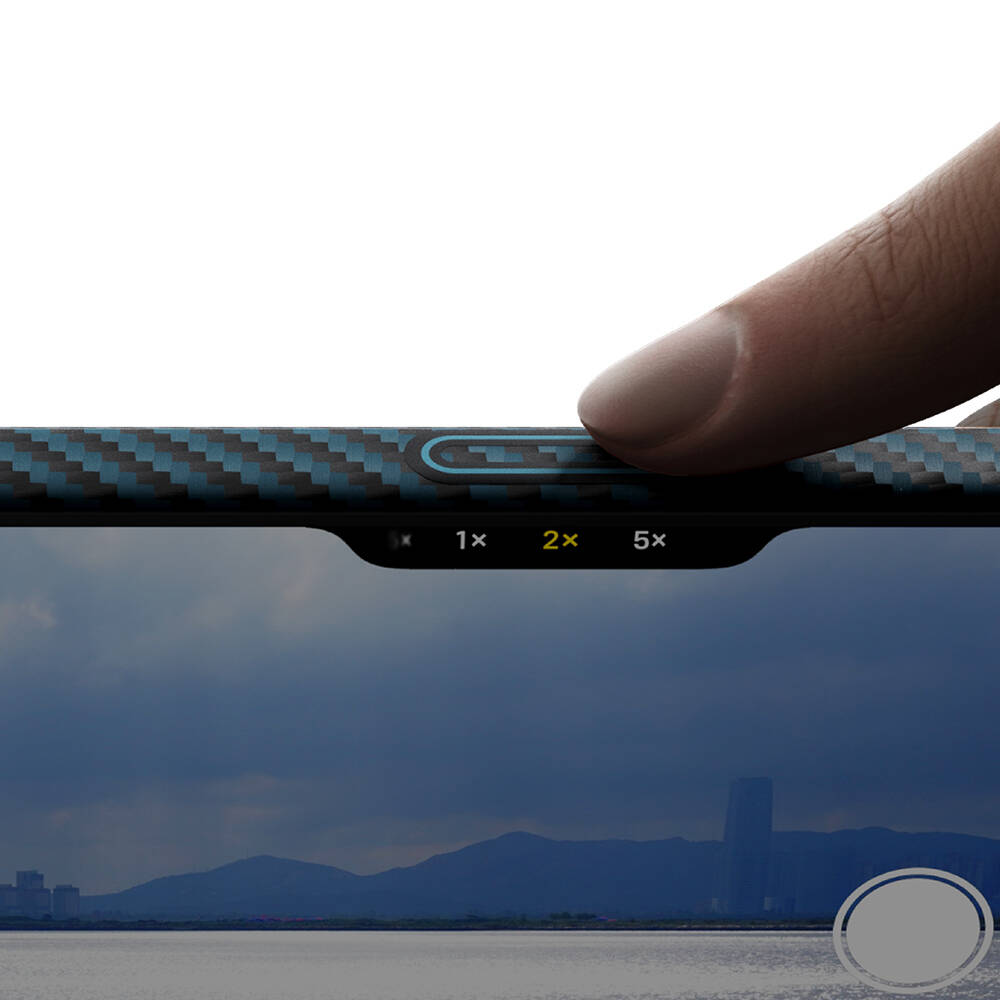 Apple iPhone 17 Pro Kılıf M-Safe Şarj Özellikli Kamera Kontrol Butonlu Aramid Karbon Fiber Pitaka Ultra-Slim Kapak - 5