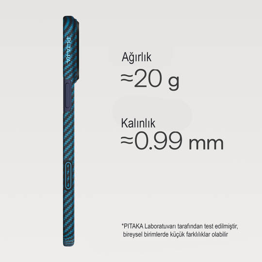 Apple iPhone 17 Pro Kılıf M-Safe Şarj Özellikli Kamera Kontrol Butonlu Aramid Karbon Fiber Pitaka Ultra-Slim Kapak - 7