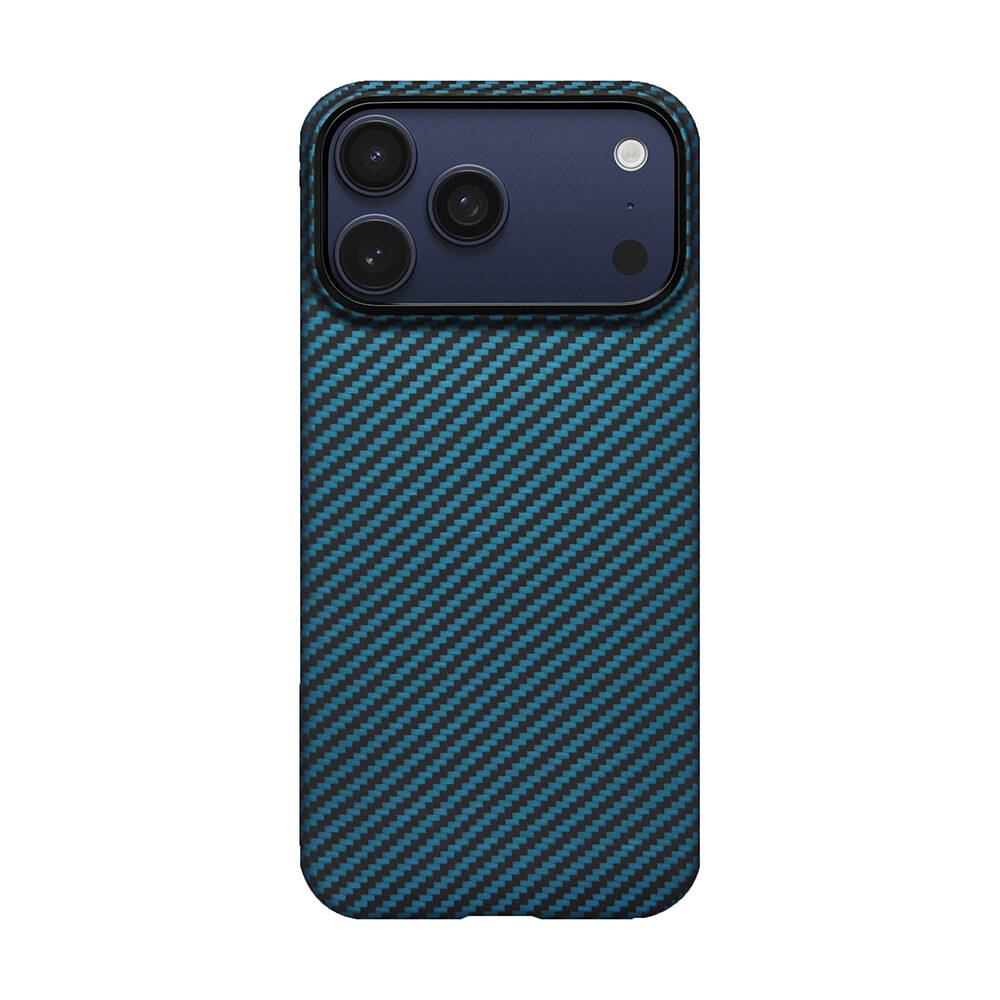 Apple iPhone 17 Pro Kılıf M-Safe Şarj Özellikli Kamera Kontrol Butonlu Aramid Karbon Fiber Pitaka Ultra-Slim Kapak - 1