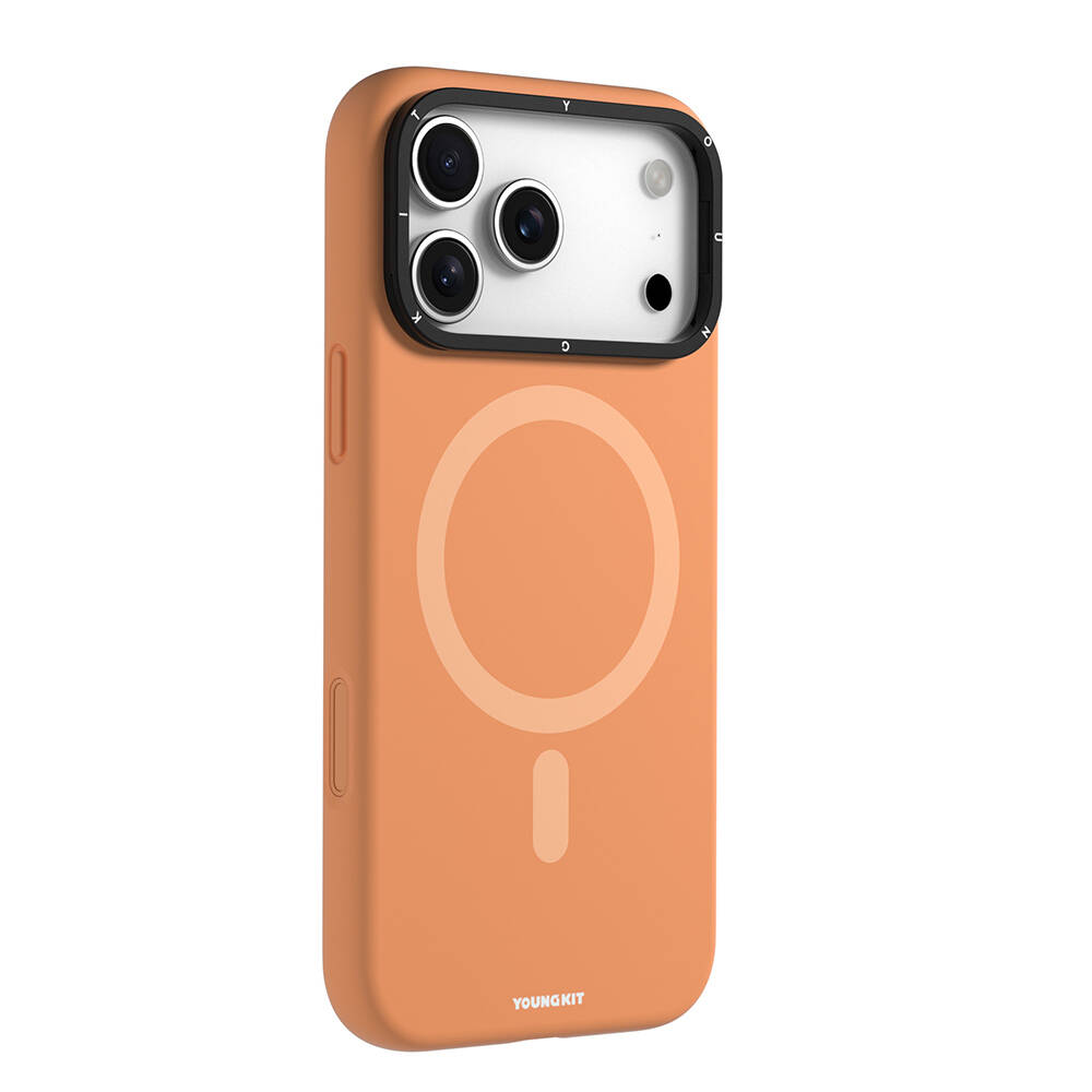 Apple iPhone 17 Pro Kılıf M-Safe Şarj Özellikli Kamera Standlı Youngkit Gel Cream Serisi Kapak - 5