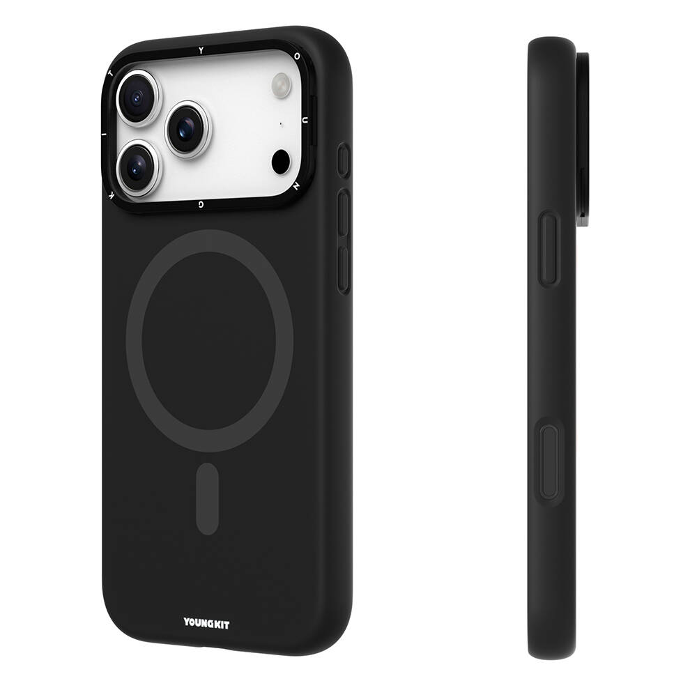 Apple iPhone 17 Pro Kılıf M-Safe Şarj Özellikli Kamera Standlı Youngkit Gel Cream Serisi Kapak - 9