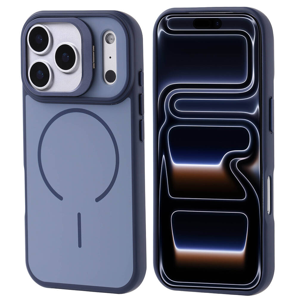 Apple iPhone 17 Pro Kılıf M-safe Şarj Özellikli Kamera Standlı Zore Notron Kapak - 2