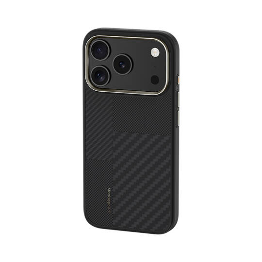 Apple iPhone 17 Pro Kılıf M-safe Şarj Özellikli Karbon Fiber Benks Montage Hybrid ArmorPro Kevlar Kapak - 3