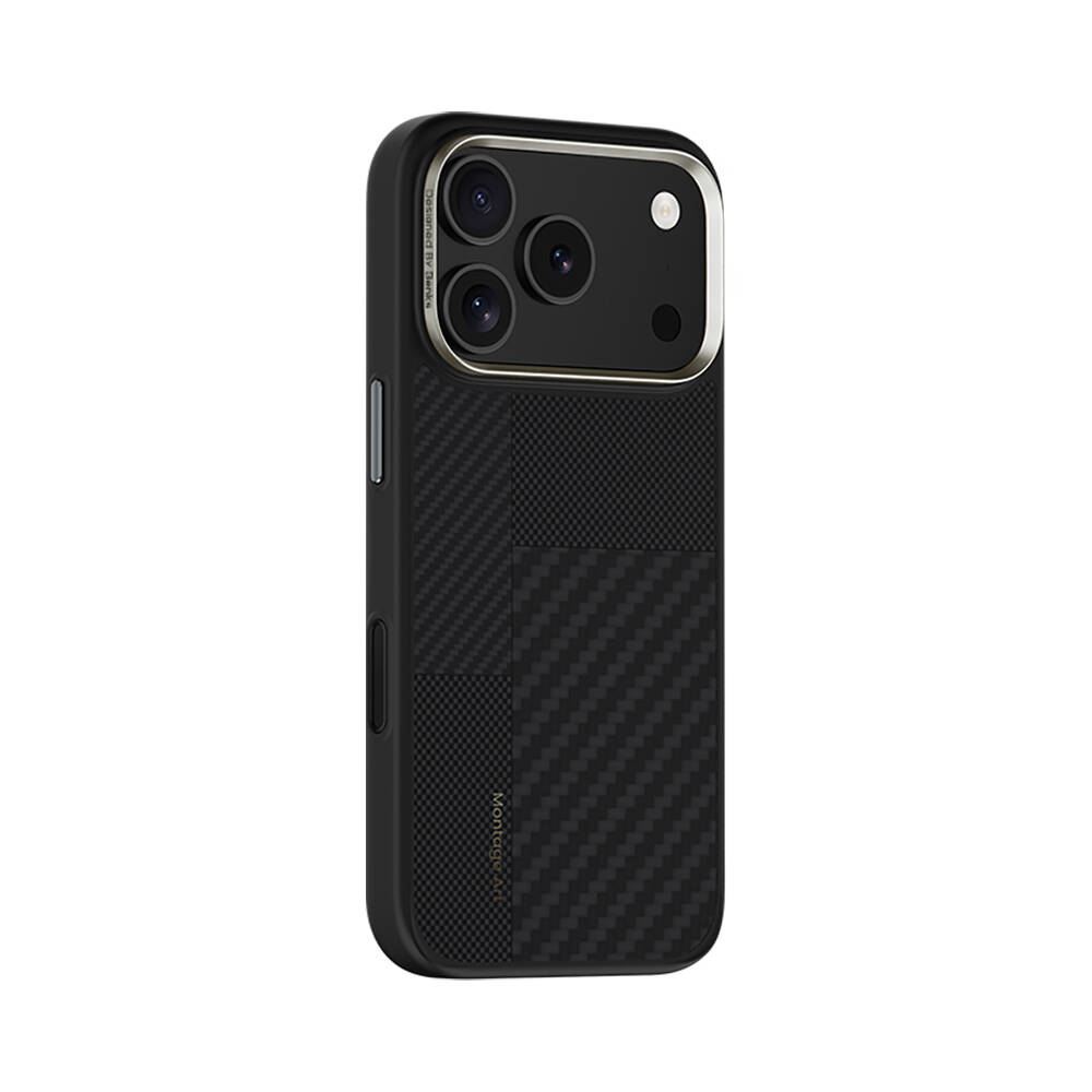 Apple iPhone 17 Pro Kılıf M-safe Şarj Özellikli Karbon Fiber Benks Montage Hybrid ArmorPro Kevlar Kapak - 5