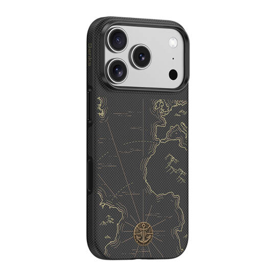 Apple iPhone 17 Pro Kılıf M-safe Şarj Özellikli Karbon Fiber Tasarımlı Benks ArmorEdge Air Navigator Kevlar Kapak - 4