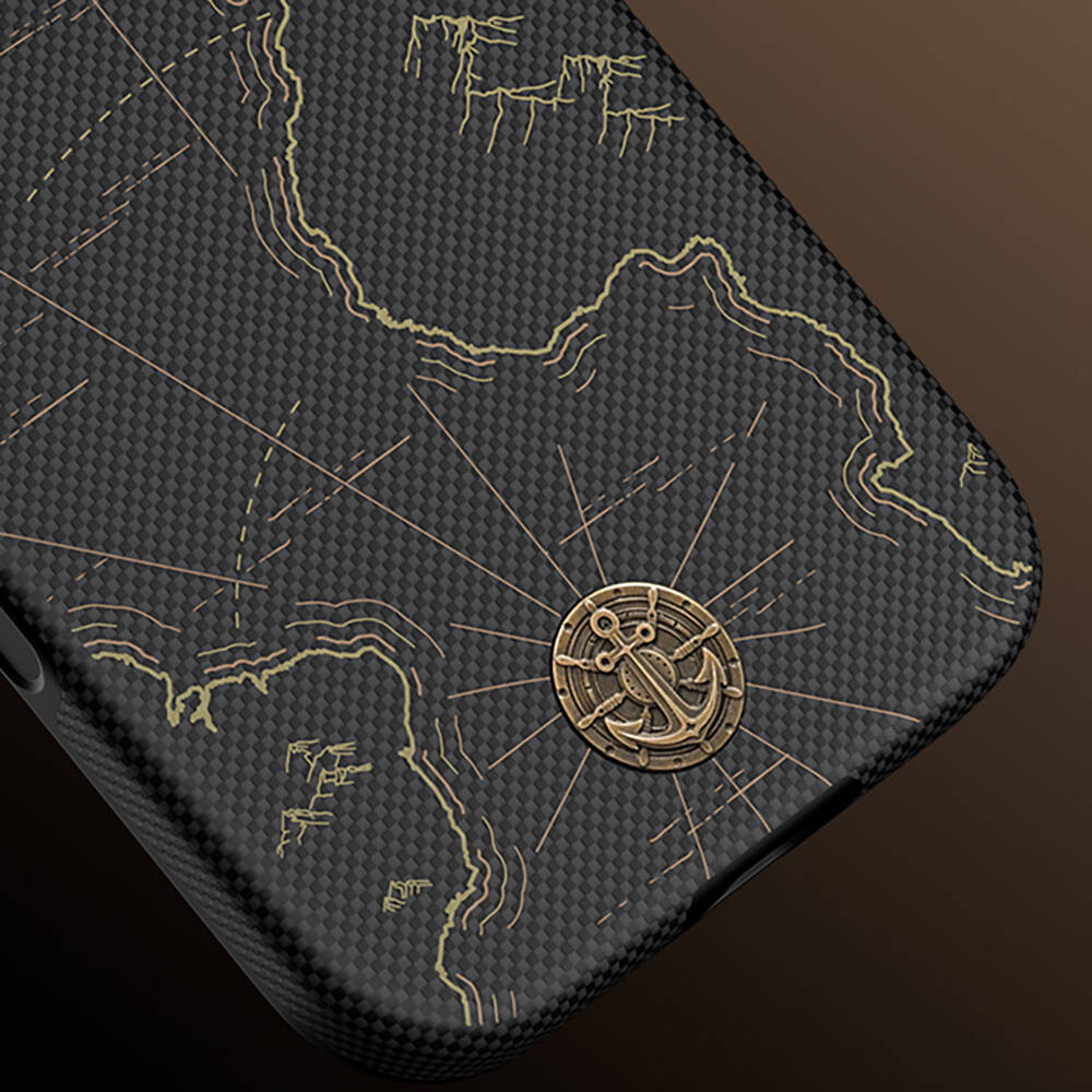 Apple iPhone 17 Pro Kılıf M-safe Şarj Özellikli Karbon Fiber Tasarımlı Benks ArmorEdge Air Navigator Kevlar Kapak - 13
