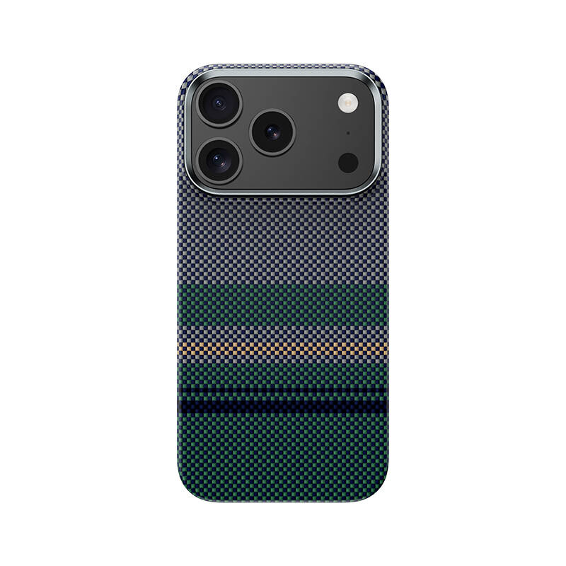 Apple iPhone 17 Pro Kılıf M-safe Şarj Özellikli Karbon Fiber Tasarımlı Benks Aurora ArmorAir Kevlar Kapak - 3