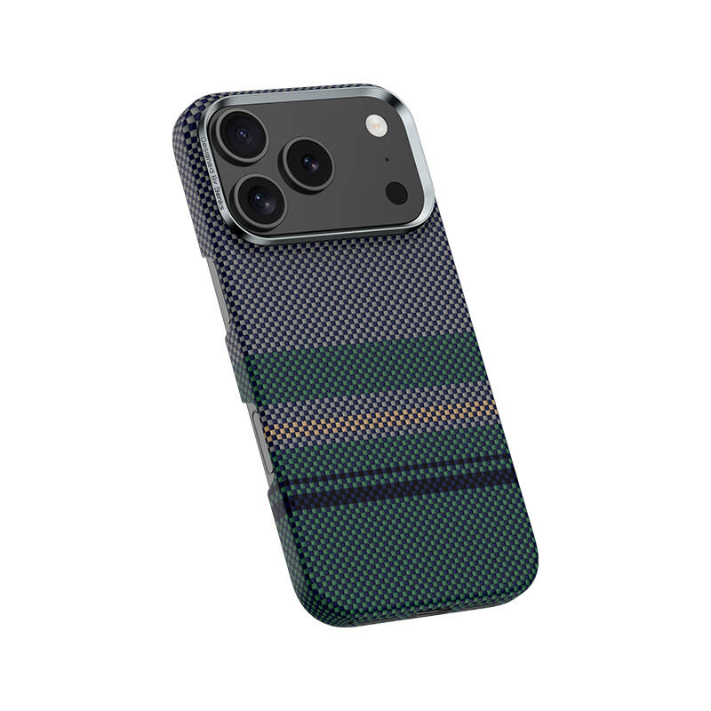 Apple iPhone 17 Pro Kılıf M-safe Şarj Özellikli Karbon Fiber Tasarımlı Benks Aurora ArmorAir Kevlar Kapak - 5