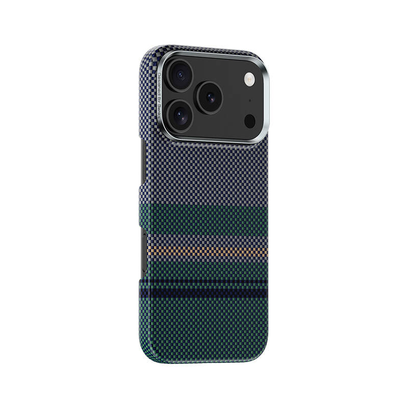 Apple iPhone 17 Pro Kılıf M-safe Şarj Özellikli Karbon Fiber Tasarımlı Benks Aurora ArmorAir Kevlar Kapak - 1