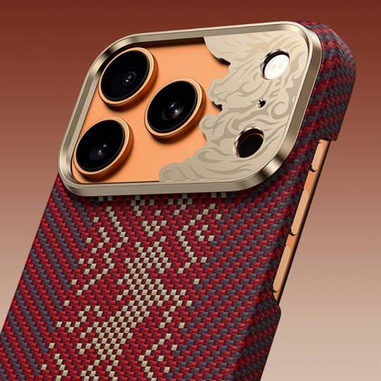 Apple iPhone 17 Pro Kılıf M-safe Şarj Özellikli Karbon Fiber Tasarımlı Benks Knight ArmorAir Kevlar Kapak - 20