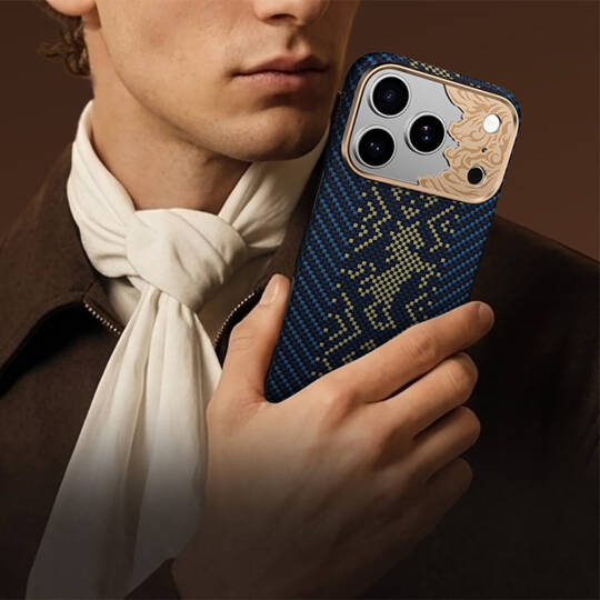 Apple iPhone 17 Pro Kılıf M-safe Şarj Özellikli Karbon Fiber Tasarımlı Benks Knight ArmorAir Kevlar Kapak - 6