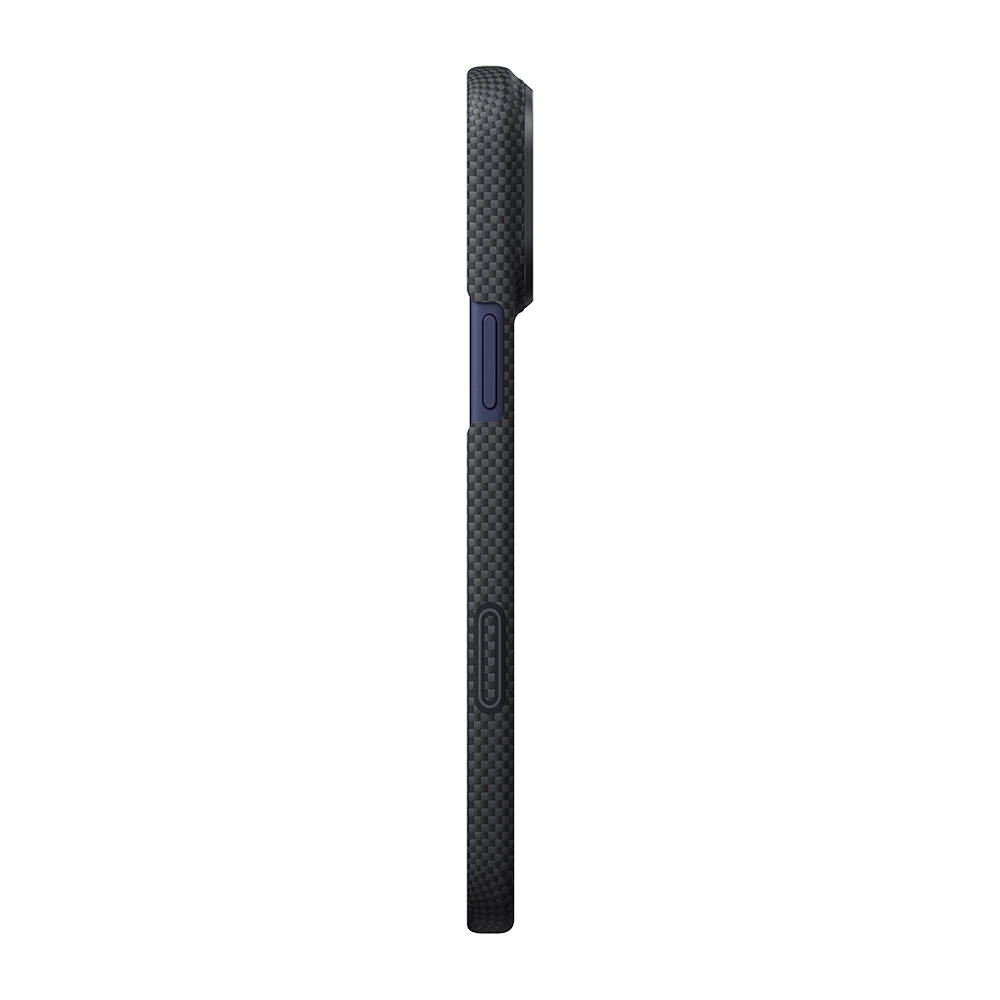 Apple iPhone 17 Pro Kılıf M-safe Şarj Özellikli Lumintex Teknolojili Fosforlu Aramid Karbon Fiber Pitaka Tactile Woven Aries Serisi Kapak - 2