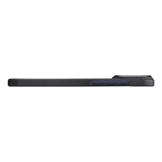 Apple iPhone 17 Pro Kılıf M-safe Şarj Özellikli Lumintex Teknolojili Fosforlu Aramid Karbon Fiber Pitaka Tactile Woven Aries Serisi Kapak - 7