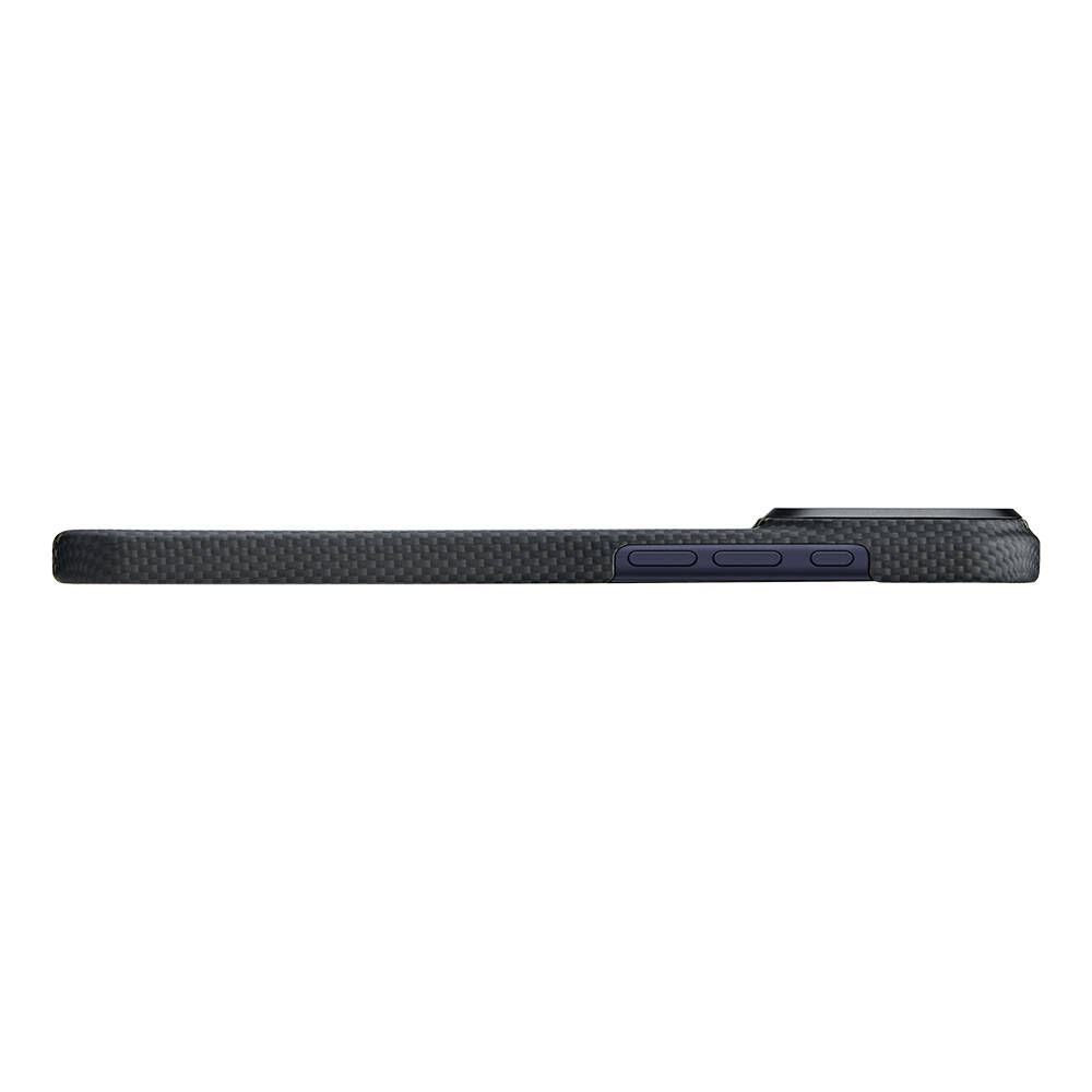 Apple iPhone 17 Pro Kılıf M-safe Şarj Özellikli Lumintex Teknolojili Fosforlu Aramid Karbon Fiber Pitaka Tactile Woven Aries Serisi Kapak - 7