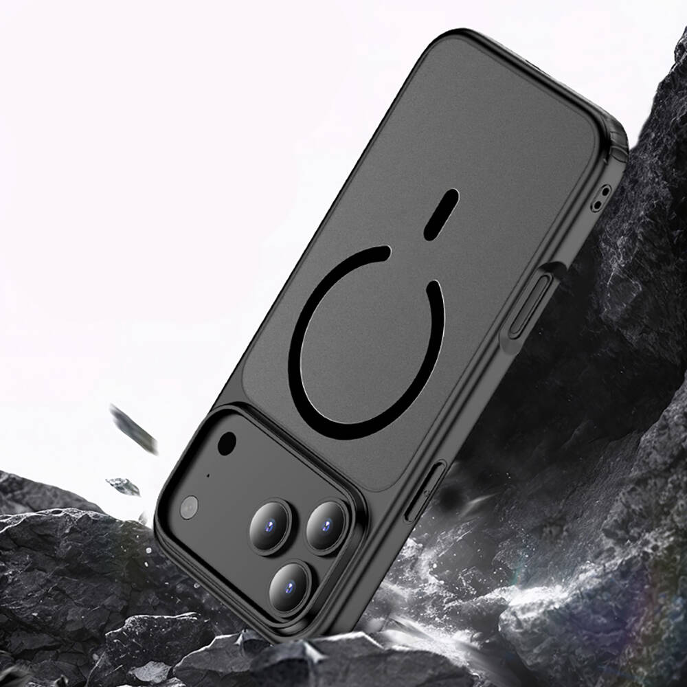 Apple iPhone 17 Pro Kılıf M-safe Şarj Özellikli Mat Arka Yüzey Wlons Lola Kapak - 4