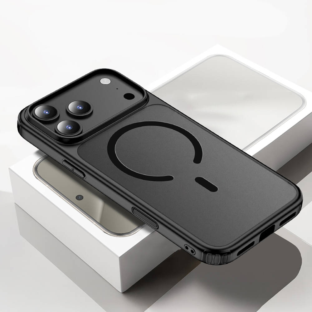 Apple iPhone 17 Pro Kılıf M-safe Şarj Özellikli Mat Arka Yüzey Wlons Lola Kapak - 7