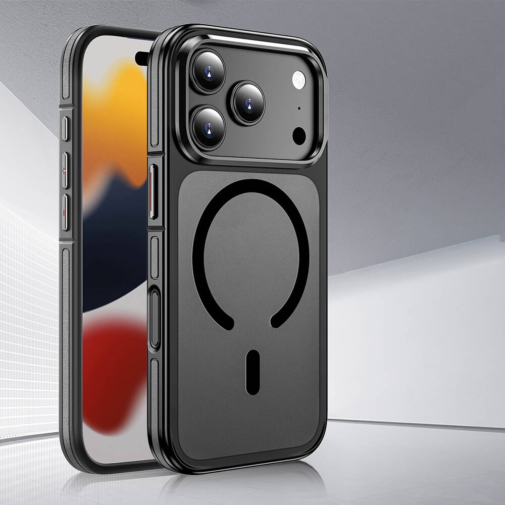 Apple iPhone 17 Pro Kılıf M-safe Şarj Özellikli Mat Görünümlü Wlons Vevo Kapak - 6