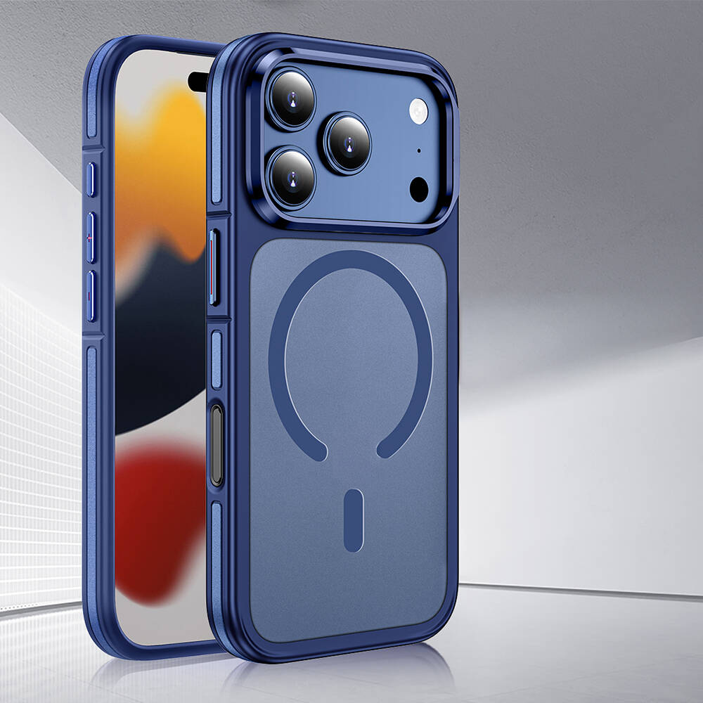 Apple iPhone 17 Pro Kılıf M-safe Şarj Özellikli Mat Görünümlü Wlons Vevo Kapak - 7