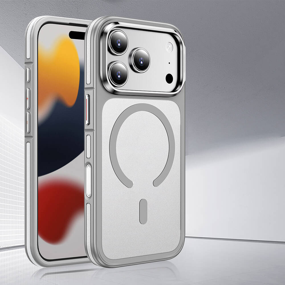Apple iPhone 17 Pro Kılıf M-safe Şarj Özellikli Mat Görünümlü Wlons Vevo Kapak - 8