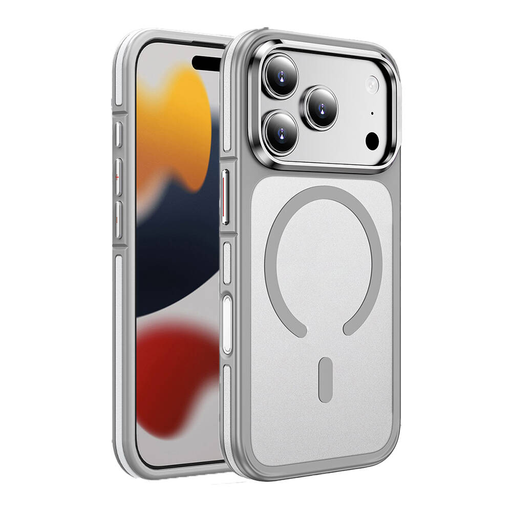 Apple iPhone 17 Pro Kılıf M-safe Şarj Özellikli Mat Görünümlü Wlons Vevo Kapak - 1