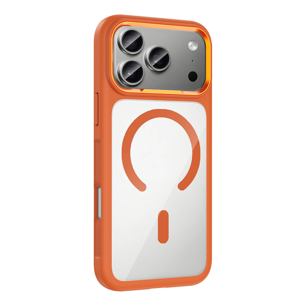 Apple iPhone 17 Pro Kılıf M-Safe Şarj Özellikli Metal Kamera Çerçeveli Zore Tiko Kapak - 8