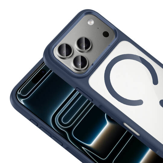 Apple iPhone 17 Pro Kılıf M-Safe Şarj Özellikli Metal Kamera Çerçeveli Zore Tiko Kapak - 11