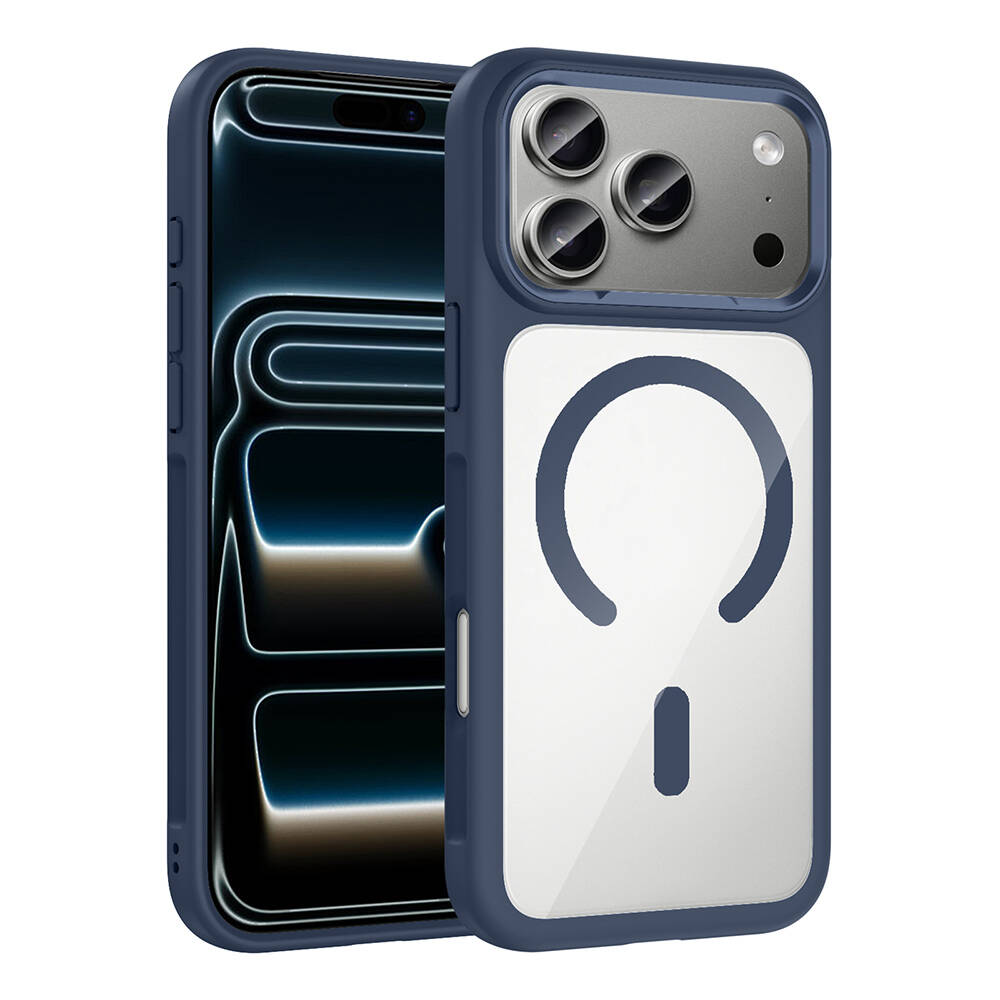 Apple iPhone 17 Pro Kılıf M-Safe Şarj Özellikli Metal Kamera Çerçeveli Zore Tiko Kapak - 2