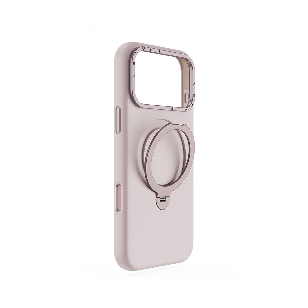 Apple iPhone 17 Pro Kılıf M-safe Şarj Özellikli Metal Standlı Sıvı Silikon Lenyes CK223 Kapak - 5