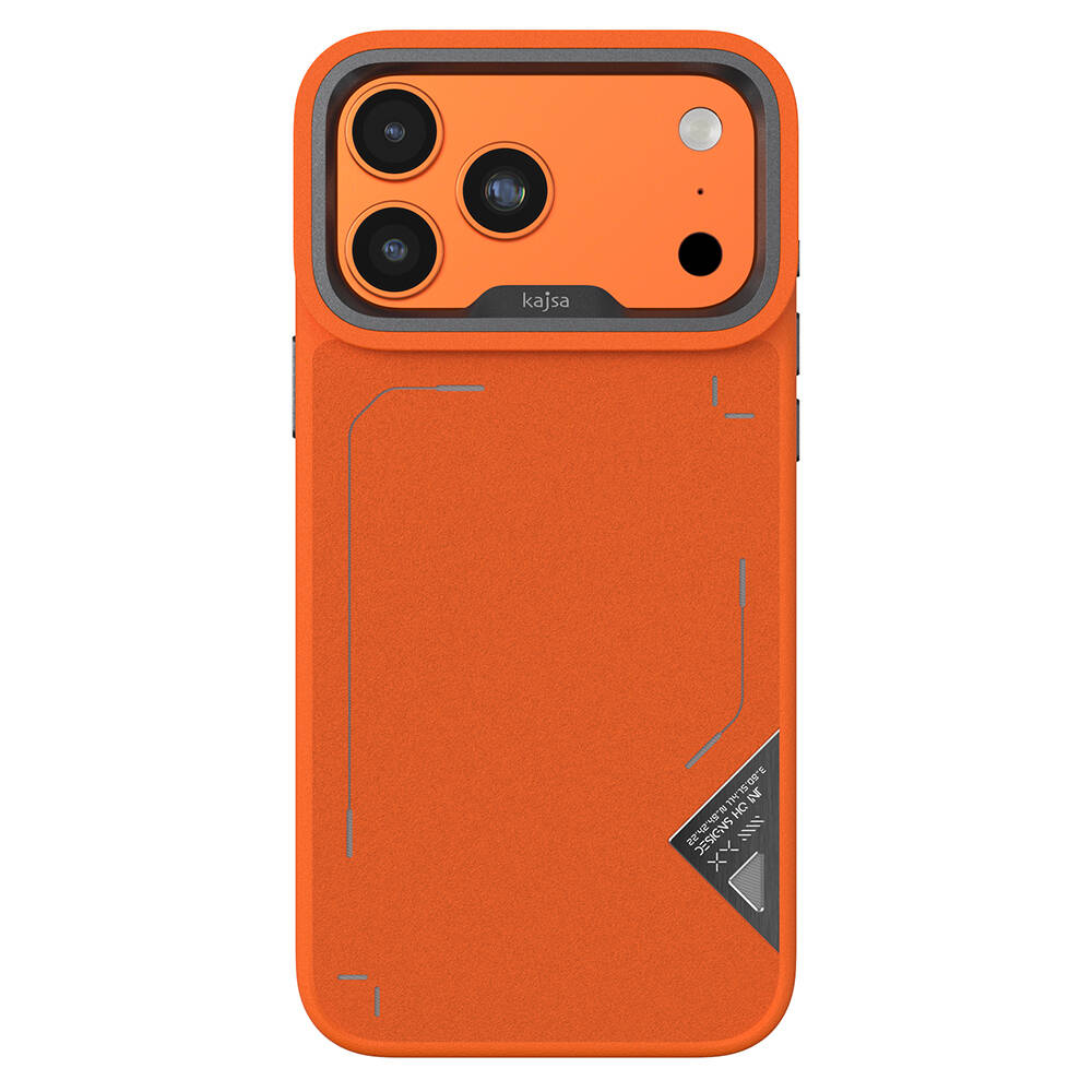 Apple iPhone 17 Pro Kılıf M-safe Şarj Özellikli O-Ring Metal Kamera Çerçeveli Kajsa Matrix Collection Kapak - 4