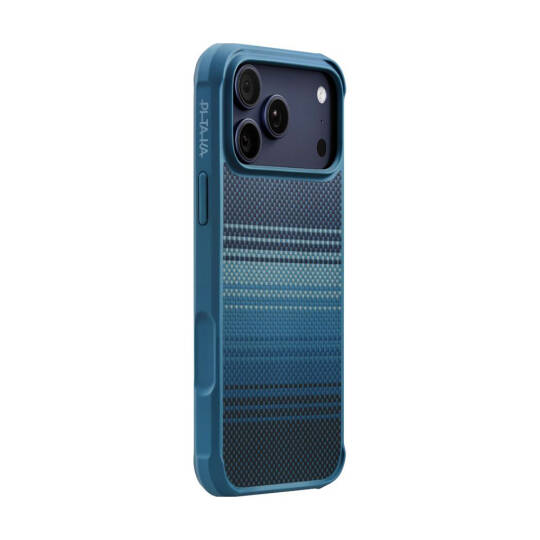 Apple iPhone 17 Pro Kılıf M-safe Şarj Özellikli Pitaka Tactile Woven Sunset-Moonrise Aramid Pro Guard Serisi Karbon Kapak - 4