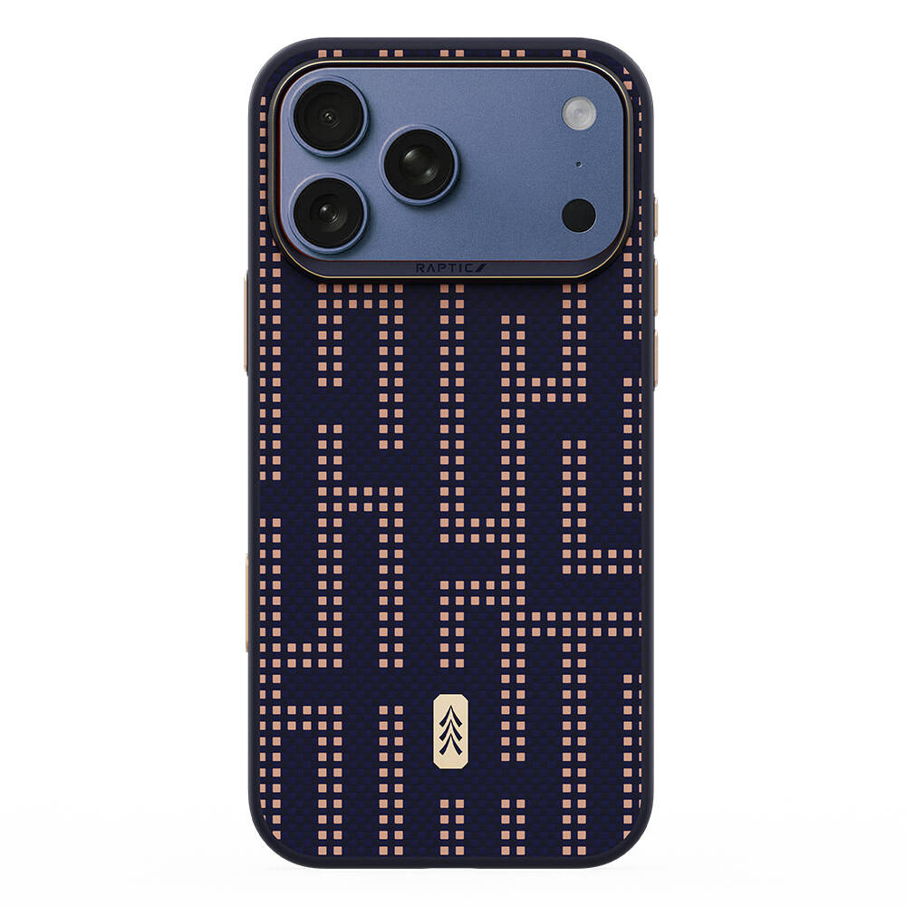 Apple iPhone 17 Pro Kılıf M-safe Şarj Özellikli Raptic Aramid Dual Grid Serisi Karbon Kapak - 9