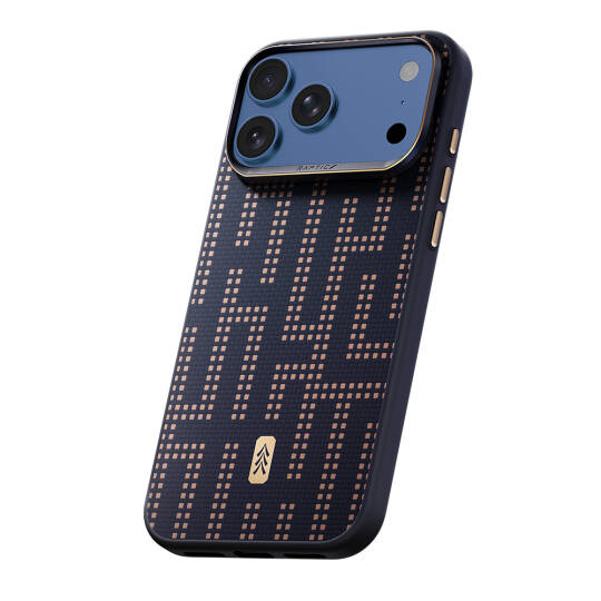 Apple iPhone 17 Pro Kılıf M-safe Şarj Özellikli Raptic Aramid Dual Grid Serisi Karbon Kapak - 10