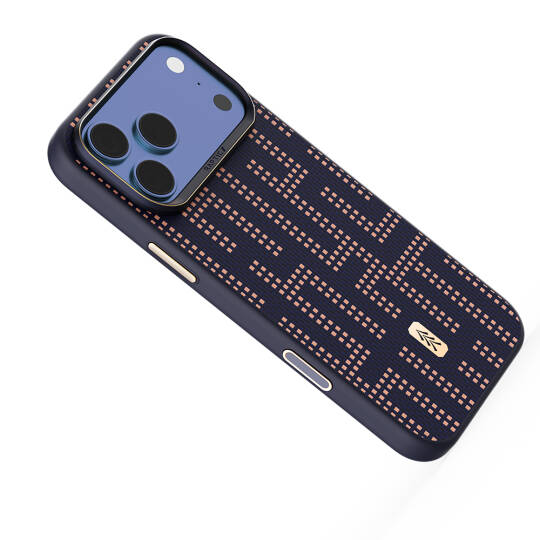 Apple iPhone 17 Pro Kılıf M-safe Şarj Özellikli Raptic Aramid Dual Grid Serisi Karbon Kapak - 13