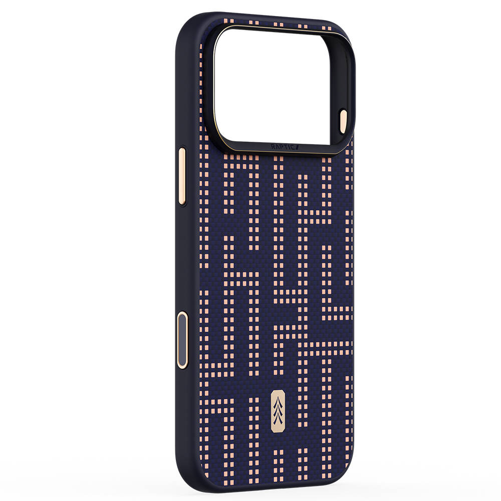 Apple iPhone 17 Pro Kılıf M-safe Şarj Özellikli Raptic Aramid Dual Grid Serisi Karbon Kapak - 15
