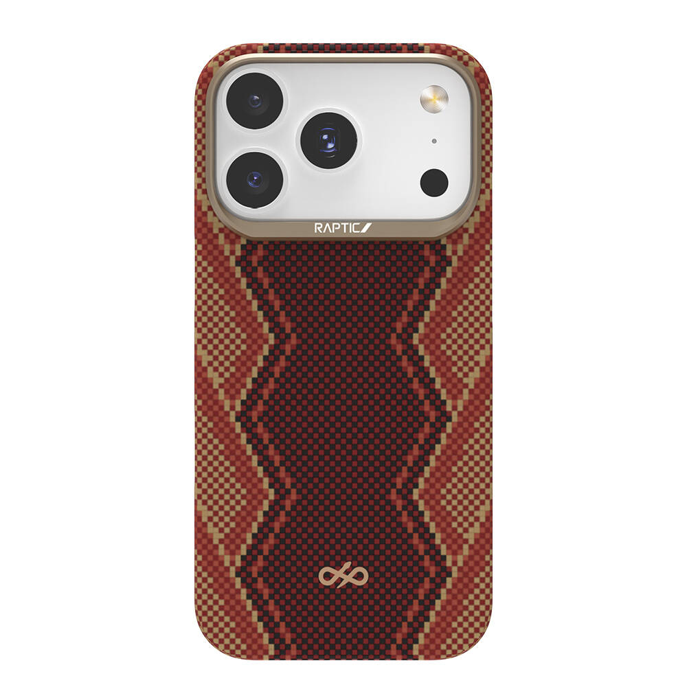Apple iPhone 17 Pro Kılıf M-safe Şarj Özellikli Raptic Aramid Skin Bionic Serisi Karbon Kapak - 1
