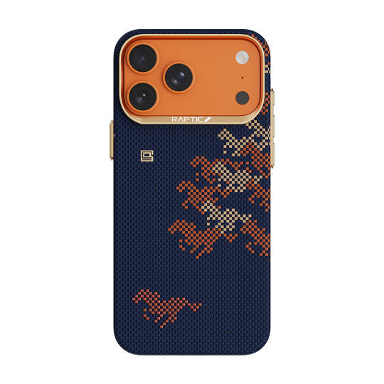Apple iPhone 17 Pro Kılıf M-safe Şarj Özellikli Raptic Aramid Skin Chivalry Serisi Karbon Kapak - 9