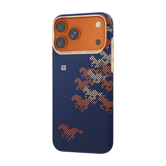 Apple iPhone 17 Pro Kılıf M-safe Şarj Özellikli Raptic Aramid Skin Chivalry Serisi Karbon Kapak - 10