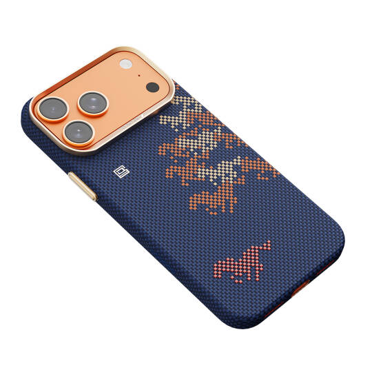 Apple iPhone 17 Pro Kılıf M-safe Şarj Özellikli Raptic Aramid Skin Chivalry Serisi Karbon Kapak - 13