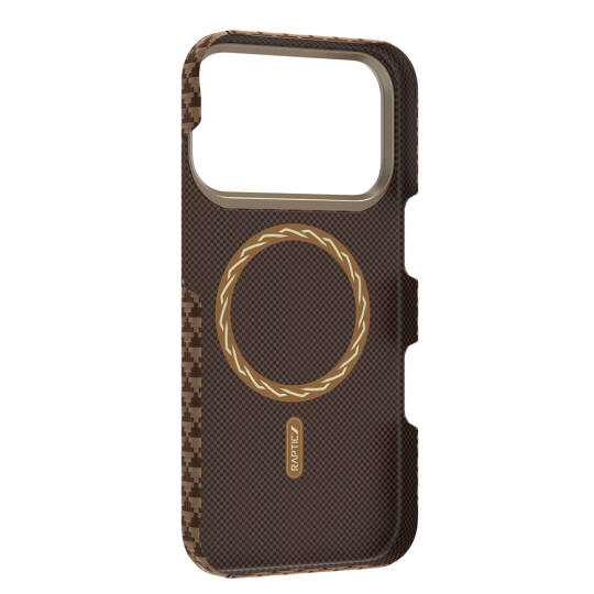 Apple iPhone 17 Pro Kılıf M-safe Şarj Özellikli Raptic Aramid Skin Origin Serisi Karbon Kapak - 11