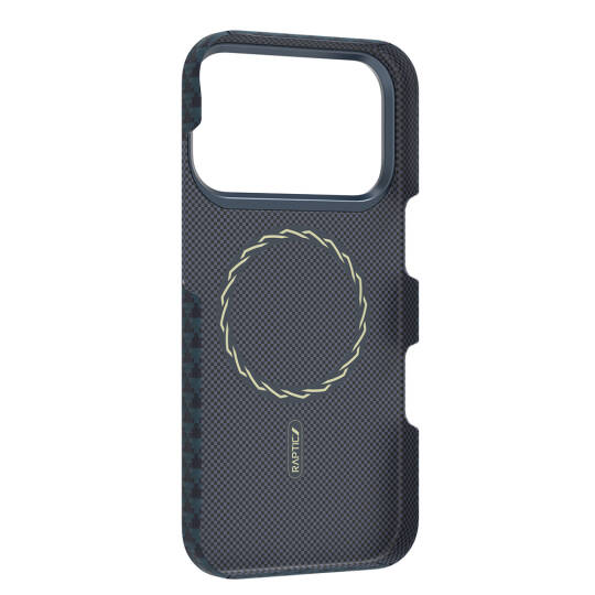 Apple iPhone 17 Pro Kılıf M-safe Şarj Özellikli Raptic Aramid Skin Origin Serisi Karbon Kapak - 12