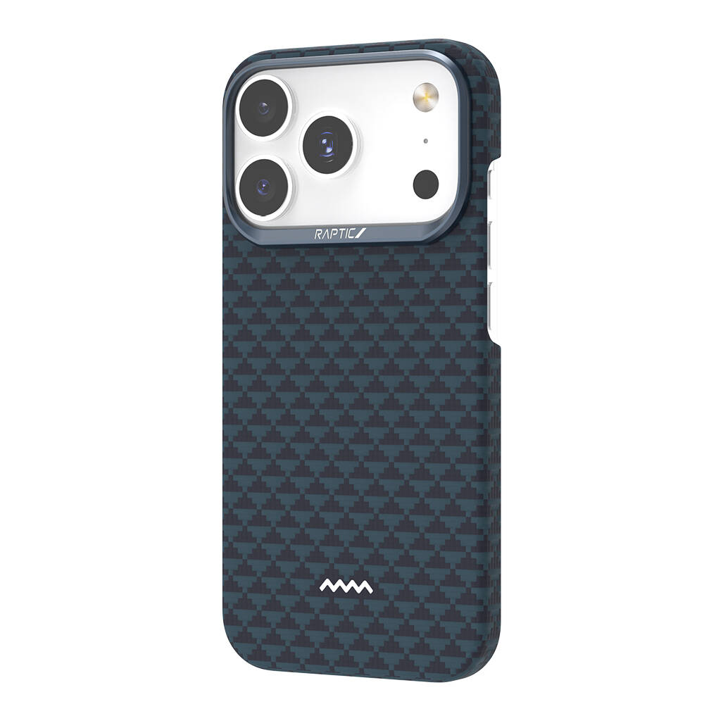 Apple iPhone 17 Pro Kılıf M-safe Şarj Özellikli Raptic Aramid Skin Origin Serisi Karbon Kapak - 16