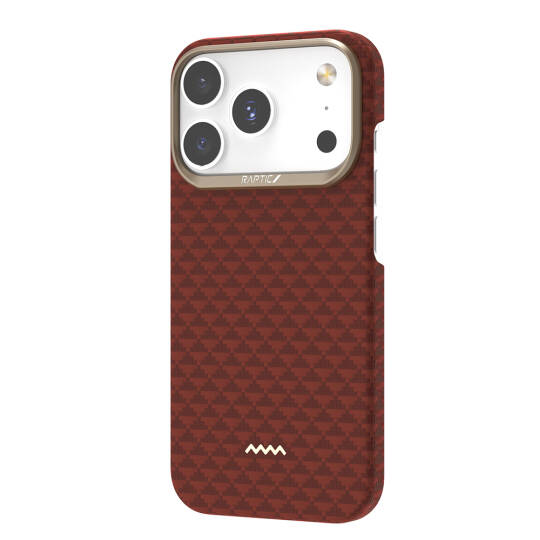 Apple iPhone 17 Pro Kılıf M-safe Şarj Özellikli Raptic Aramid Skin Origin Serisi Karbon Kapak - 17