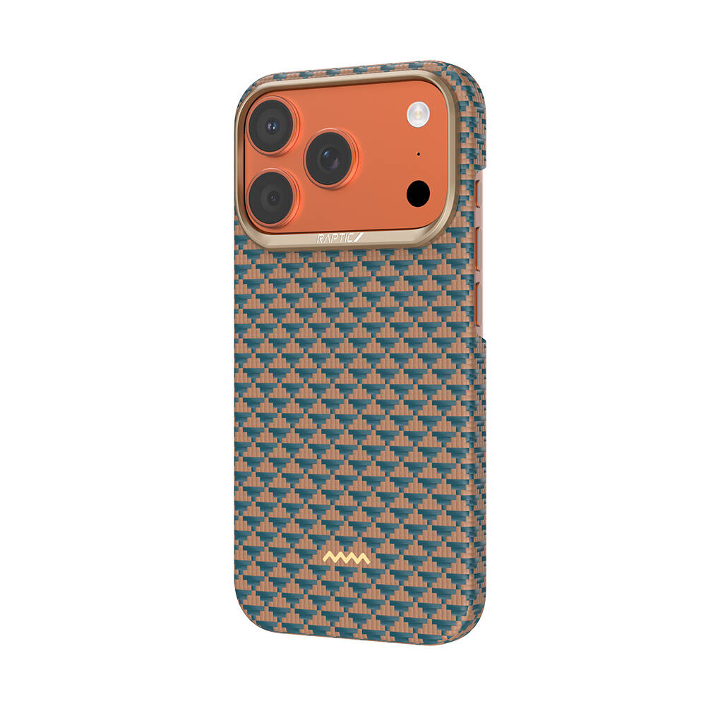 Apple iPhone 17 Pro Kılıf M-safe Şarj Özellikli Raptic Aramid Skin Origin Serisi Karbon Kapak - 18