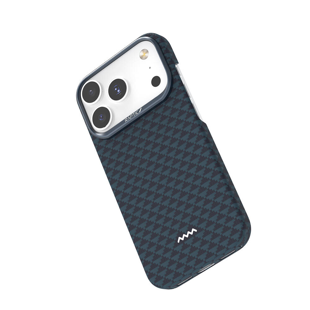 Apple iPhone 17 Pro Kılıf M-safe Şarj Özellikli Raptic Aramid Skin Origin Serisi Karbon Kapak - 19
