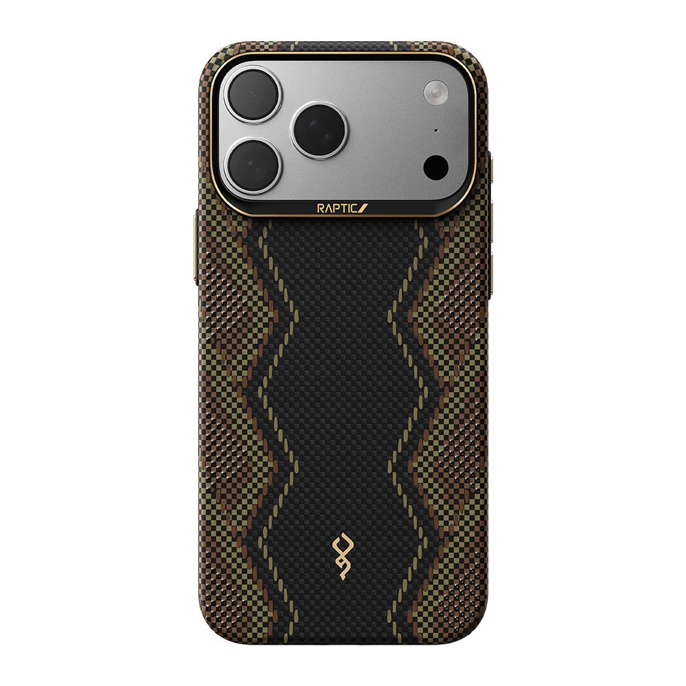Apple iPhone 17 Pro Kılıf M-safe Şarj Özellikli Raptic Aramid Skin Scepter Serisi Karbon Kapak - 1