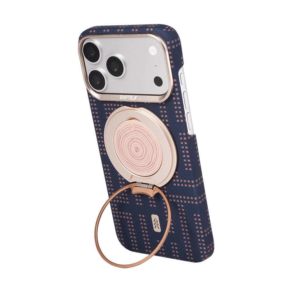 Apple iPhone 17 Pro Kılıf M-safe Şarj Özellikli Raptic Aramid Skin Serisi Karbon Kapak - 24